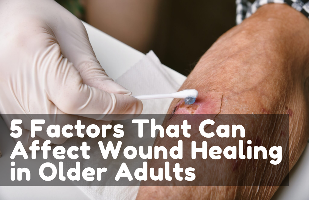 Wound dressing, Doctor applying medicine to infected wound in chronic diabetes senior patient, Accidental wound care treatment in elderly old man.